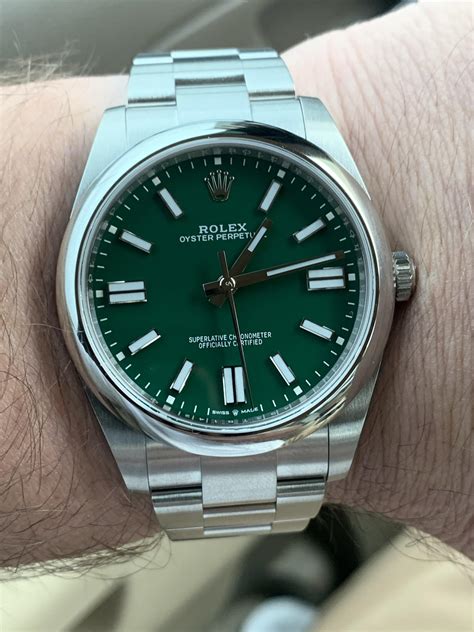 rolex groene rand|rolex 41mm green dial.